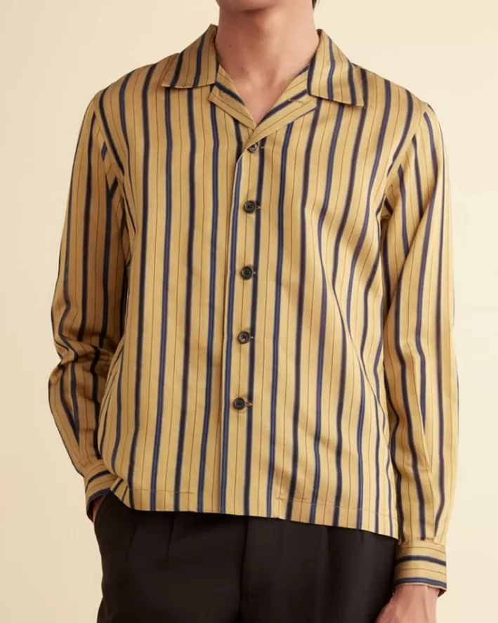 Men BODE Shirts<Alumni Stripe Long Sleeve Shirt