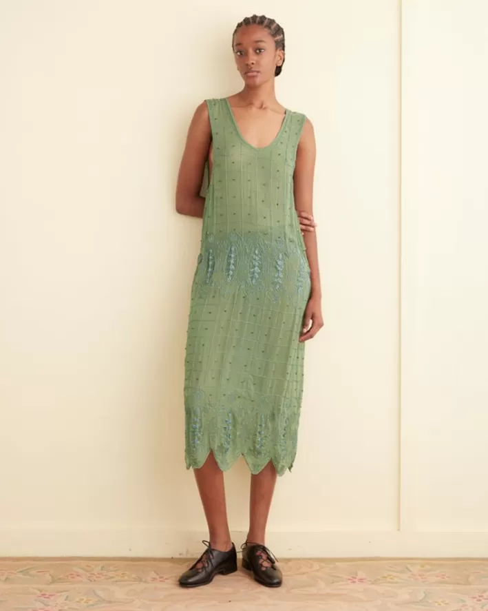 Women BODE Dresses<Beaded Grid Vine Dress