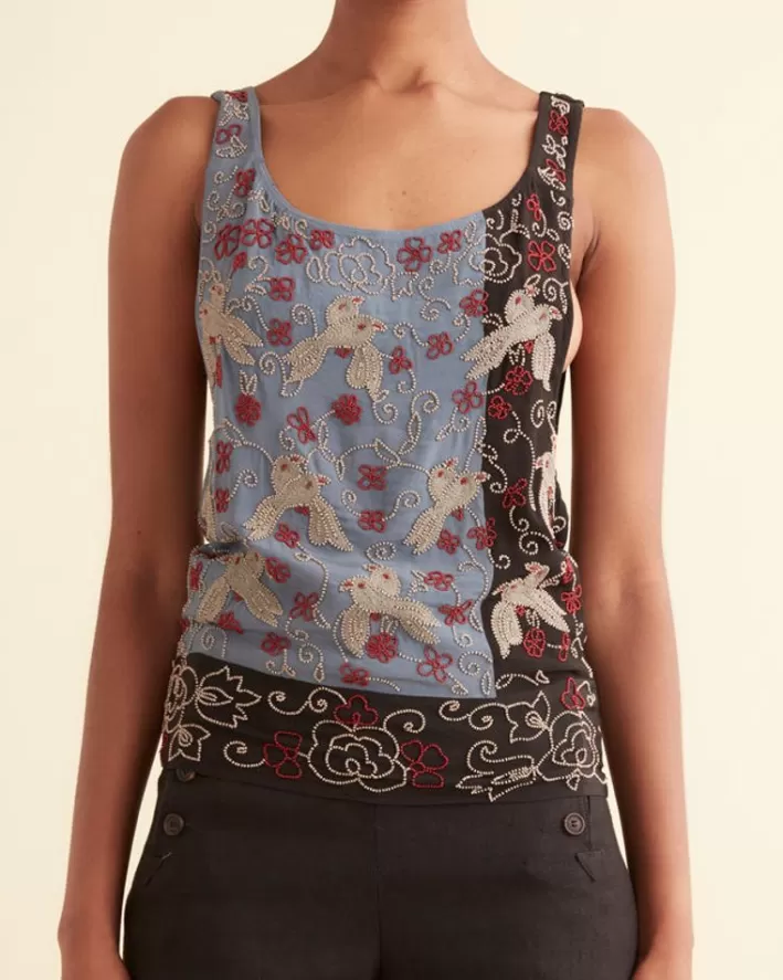 Women BODE Tops<Beaded Tropicbird Tank