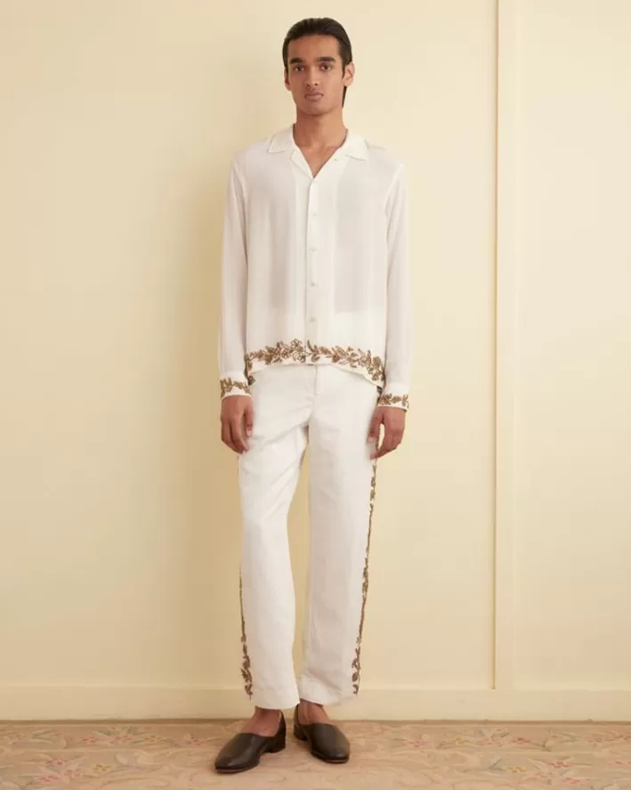 Men BODE Trousers & Pants<Beaded Wheat Flower Trousers