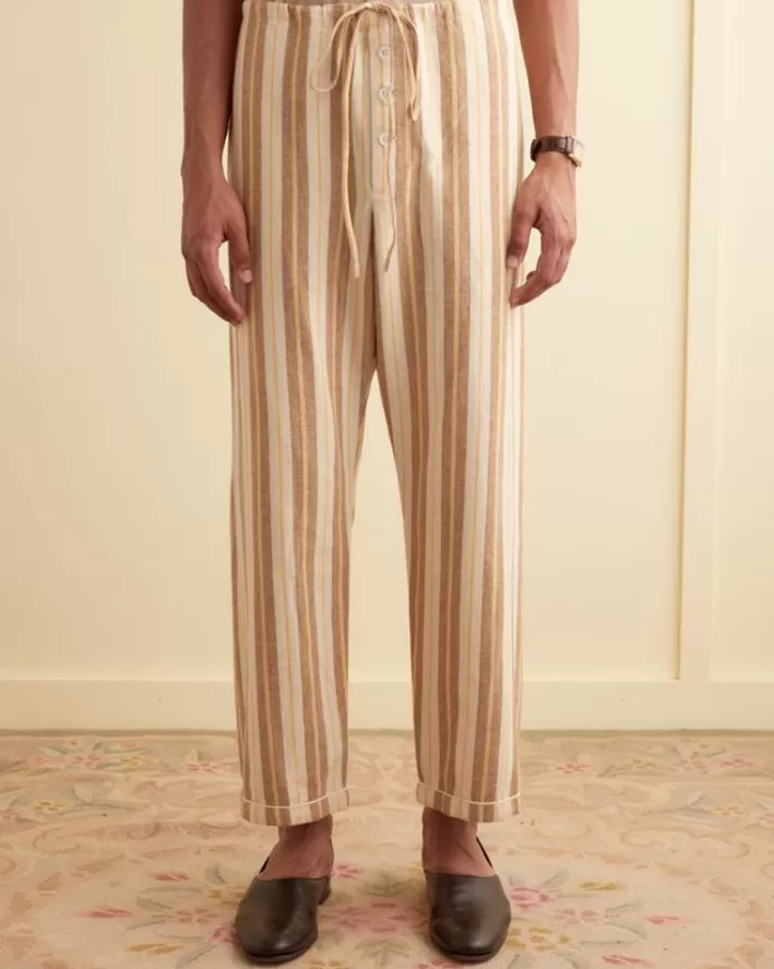 Men BODE Trousers & Pants<Blonde Stripe Pajama Pants