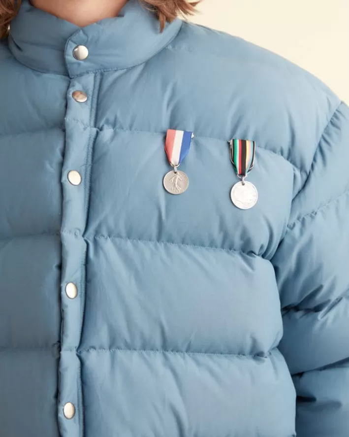 Men BODE Outerwear<Blue Burlington Puffer Jacket