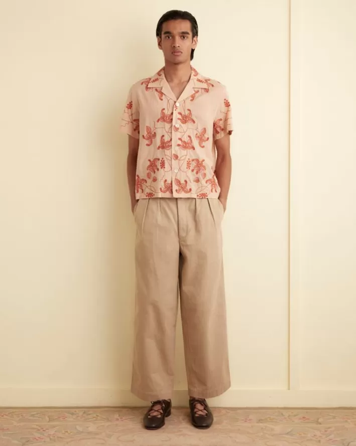 Men BODE Shirts<Bougainvillea Short Sleeve Shirt