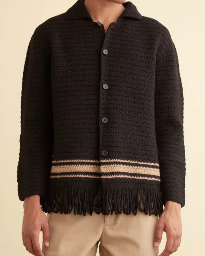 Men BODE Knitwear<Braided Fringe Shirt