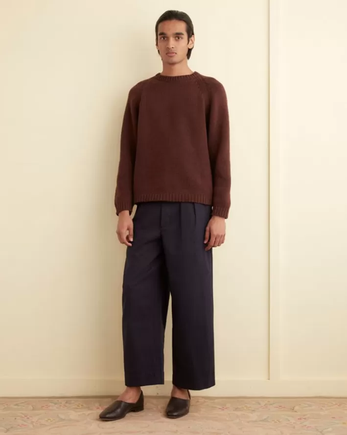 Men BODE Knitwear<Cashmere Crewneck - Cinnabar