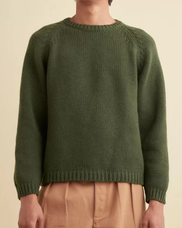 Men BODE Knitwear<Cashmere Crewneck - Green