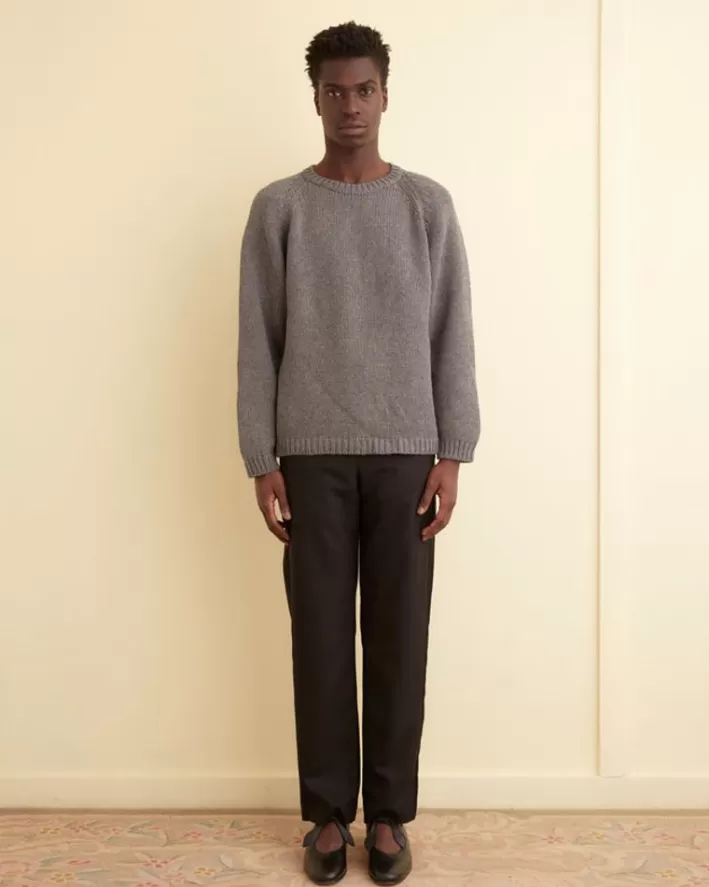 Men BODE Knitwear<Cashmere Crewneck - Grey