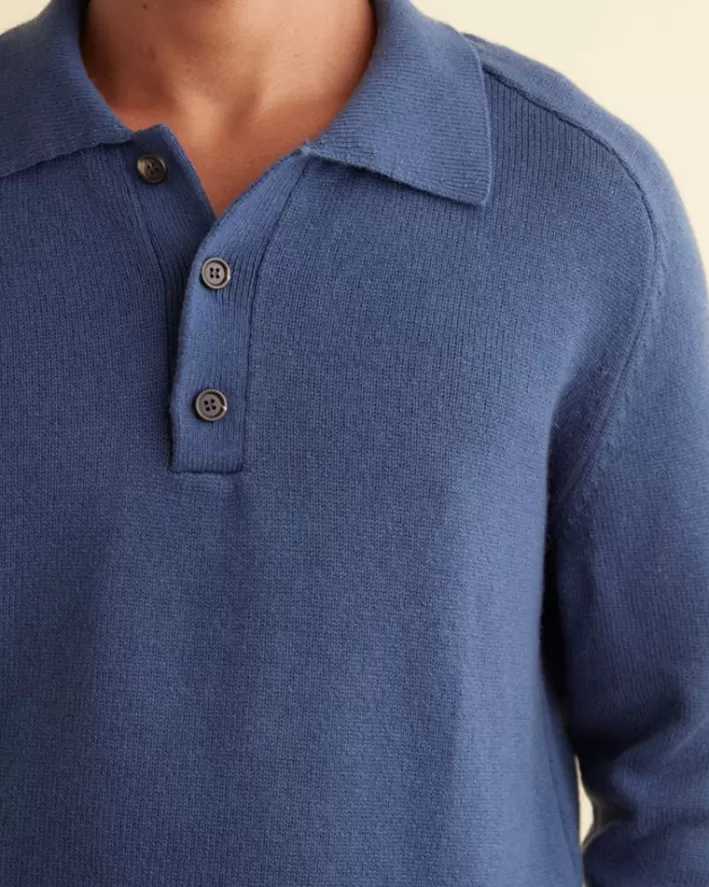 Men BODE Knitwear<Cashmere Polo - Blue