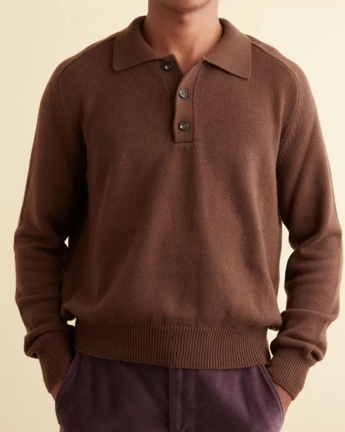 Men BODE Knitwear<Cashmere Polo - Brown