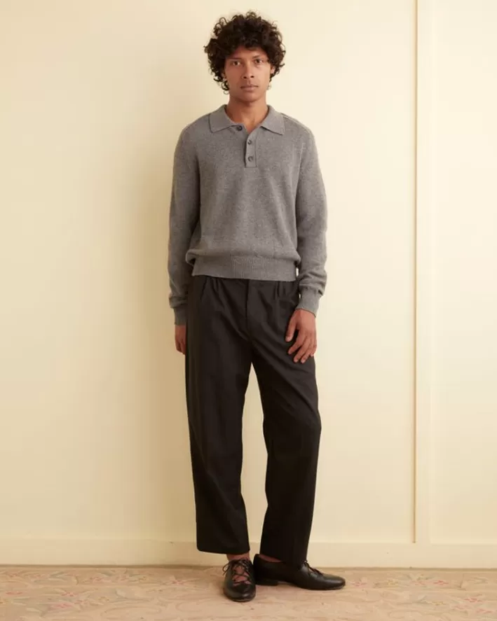 Men BODE Knitwear<Cashmere Polo - Grey