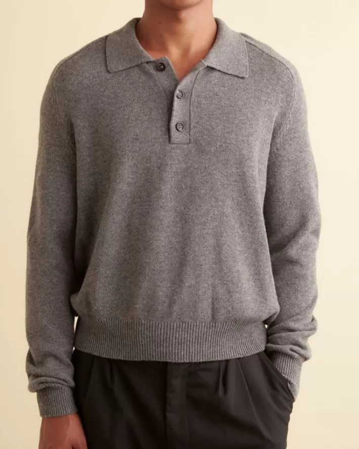 Men BODE Knitwear<Cashmere Polo - Grey