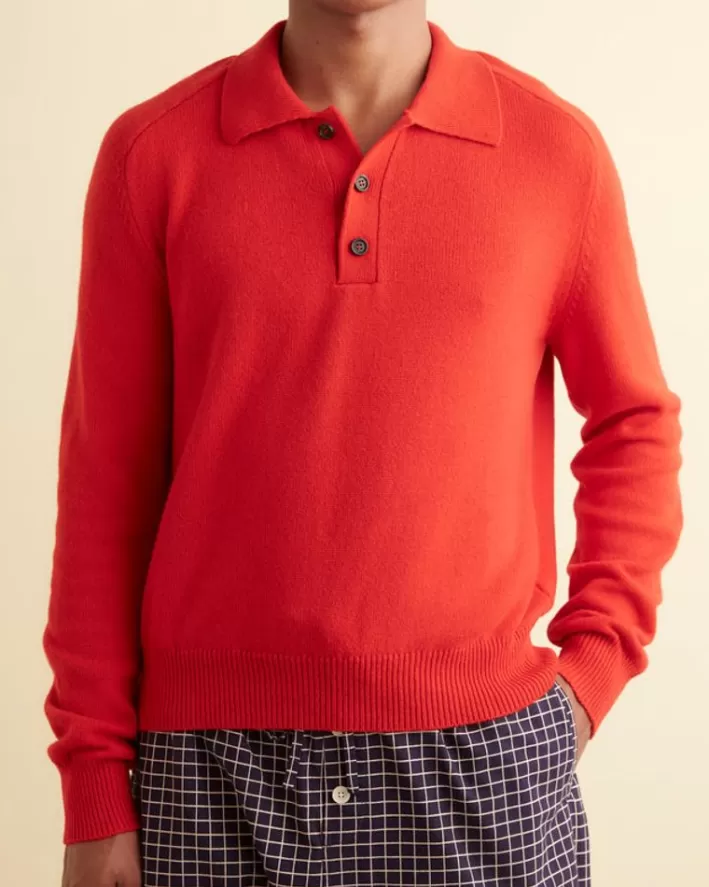 Men BODE Knitwear<Cashmere Polo - Red