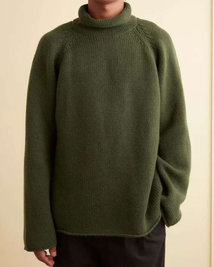 Men BODE Knitwear<Cashmere Rollneck - Green