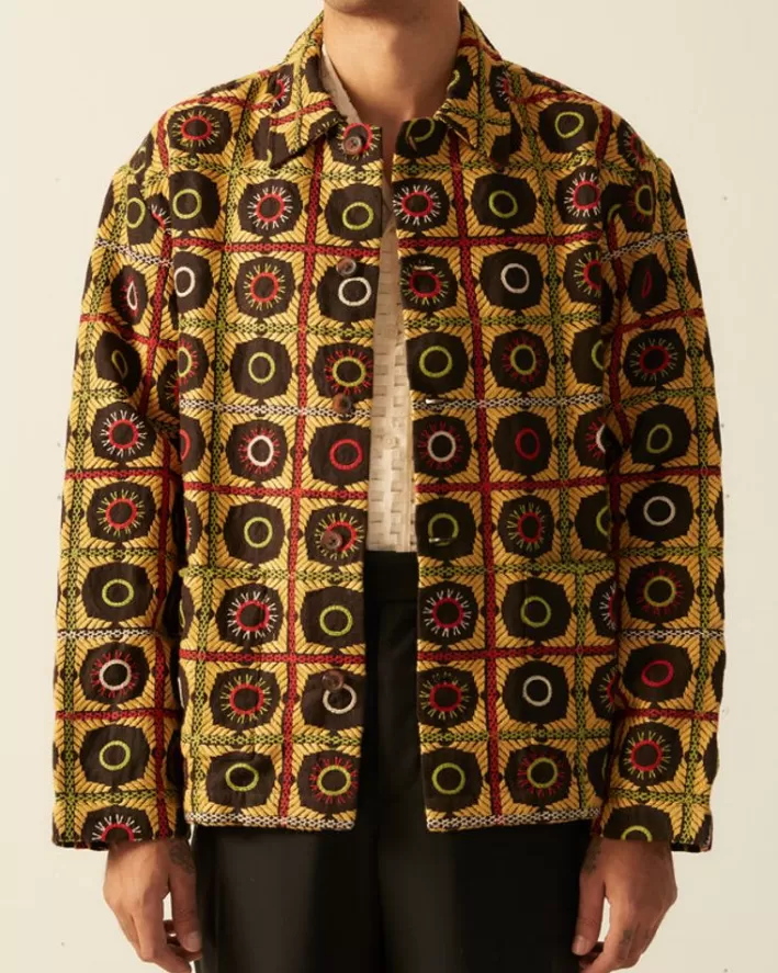 Men BODE Outerwear<Circle Embroidered Jacket