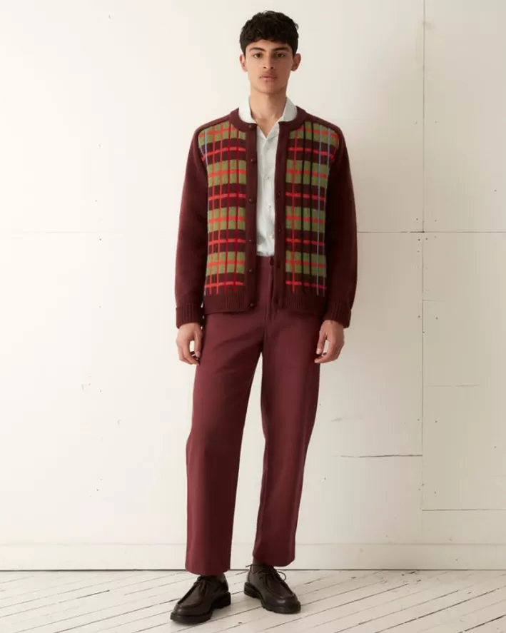 Men BODE Knitwear<County Plaid Cardigan