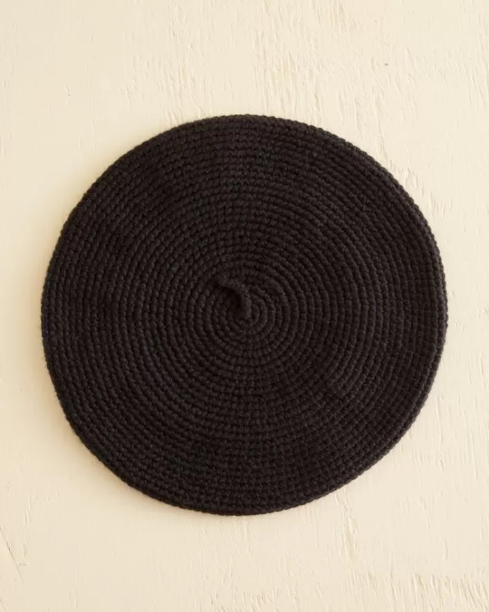 Men BODE Accessories<Crochet Beret - Black