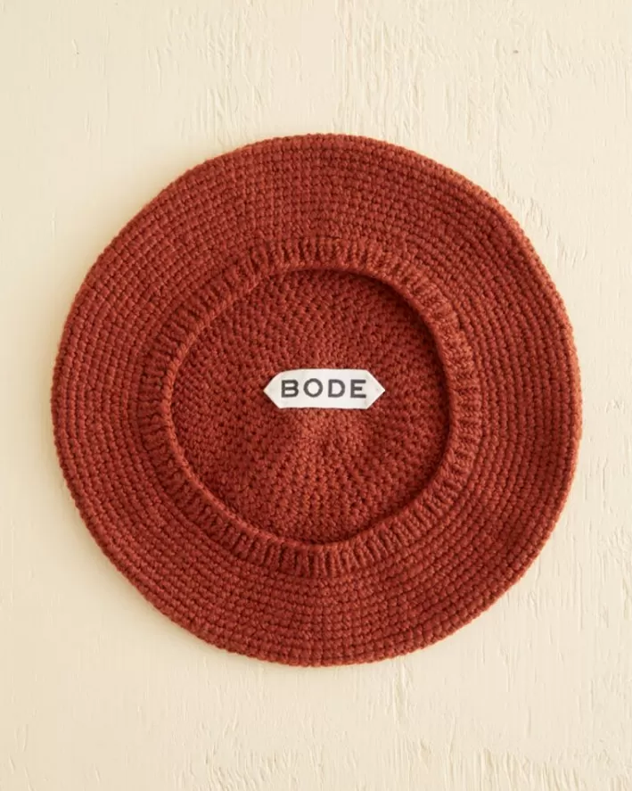 Men BODE Accessories<Crochet Beret - Tobacco