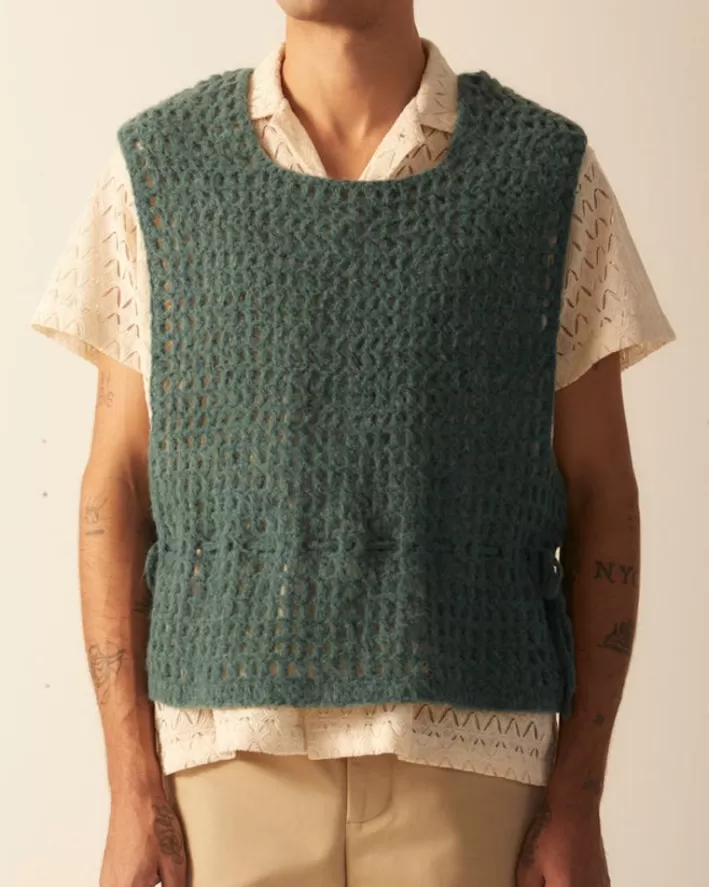 Men BODE Knitwear<Crochet Vest - Green