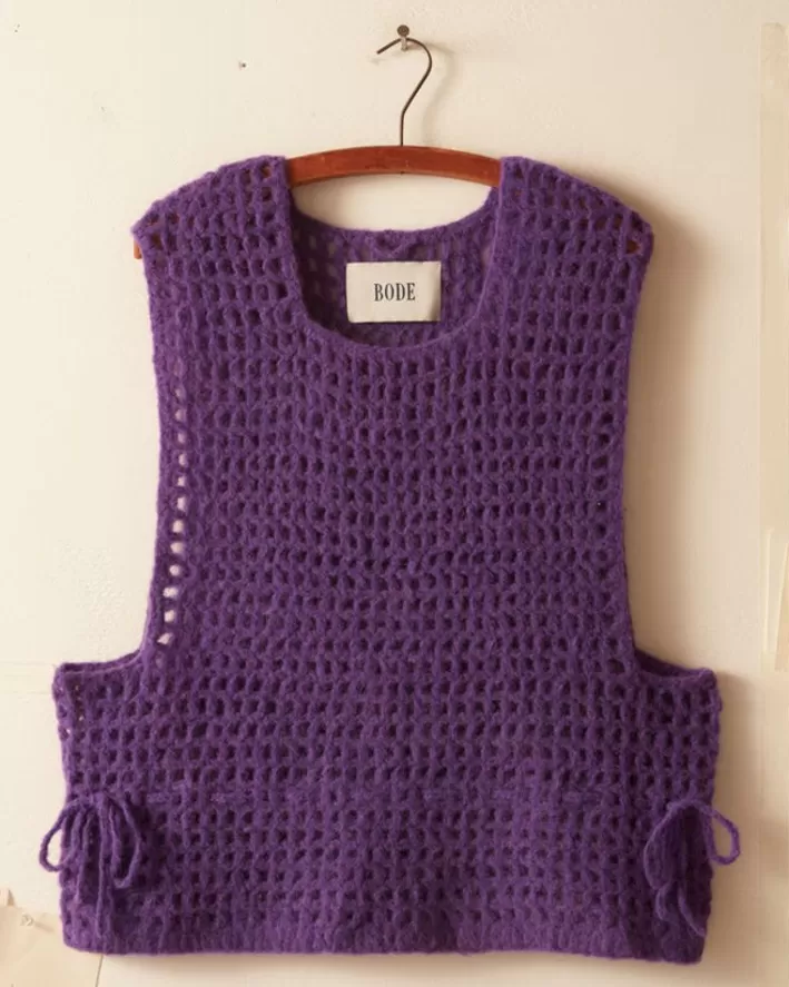 Men BODE Knitwear<Crochet Vest - Purple