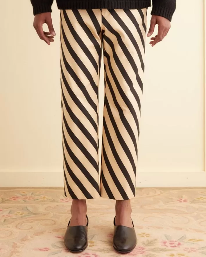 Men BODE Trousers & Pants<Domino Stripe Trousers