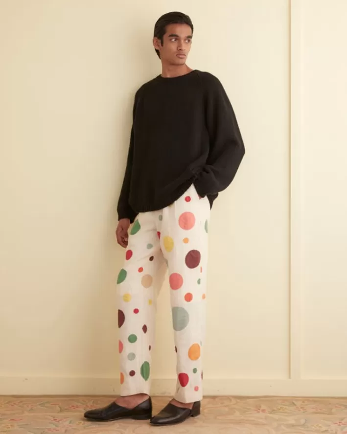 Men BODE Trousers & Pants<Dotted Applique Trousers