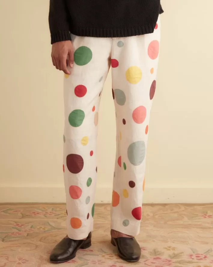 Men BODE Trousers & Pants<Dotted Applique Trousers