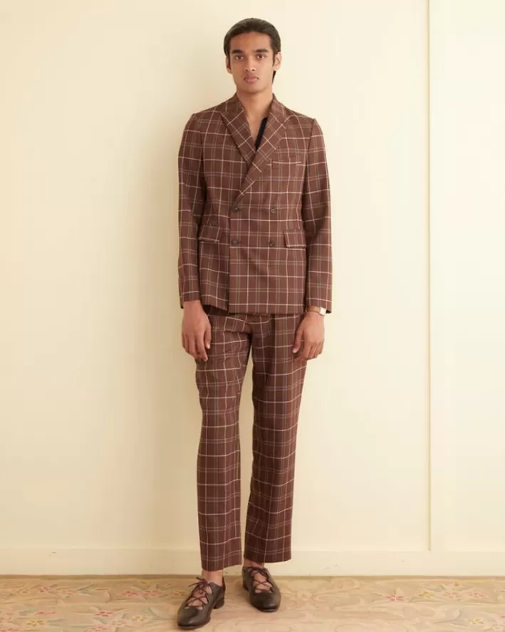 Men BODE Suiting<Dunham Plaid Double-Breasted Suit Jacket