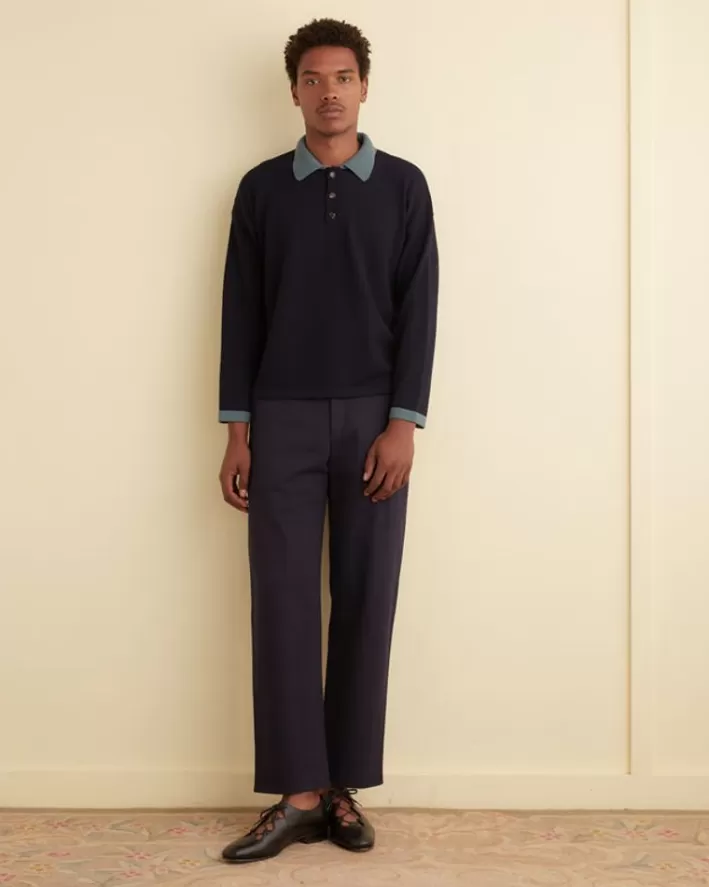 Men BODE Knitwear<Duotone Crepe Polo