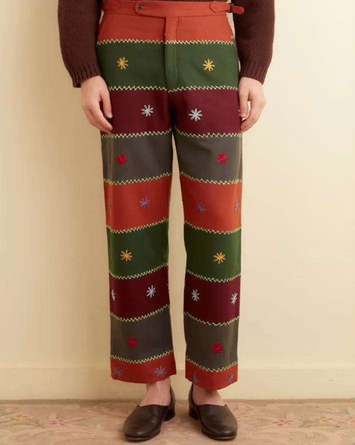 Men BODE Trousers & Pants<Embroidered Autumn Quilt Trousers