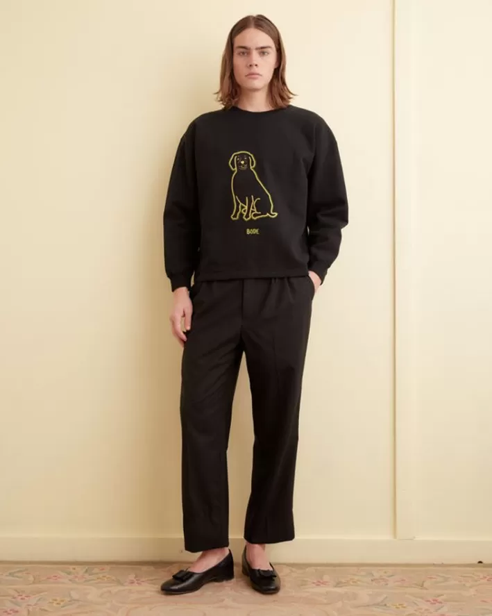 Men BODE Cut & Sew<Embroidered Dog Crewneck