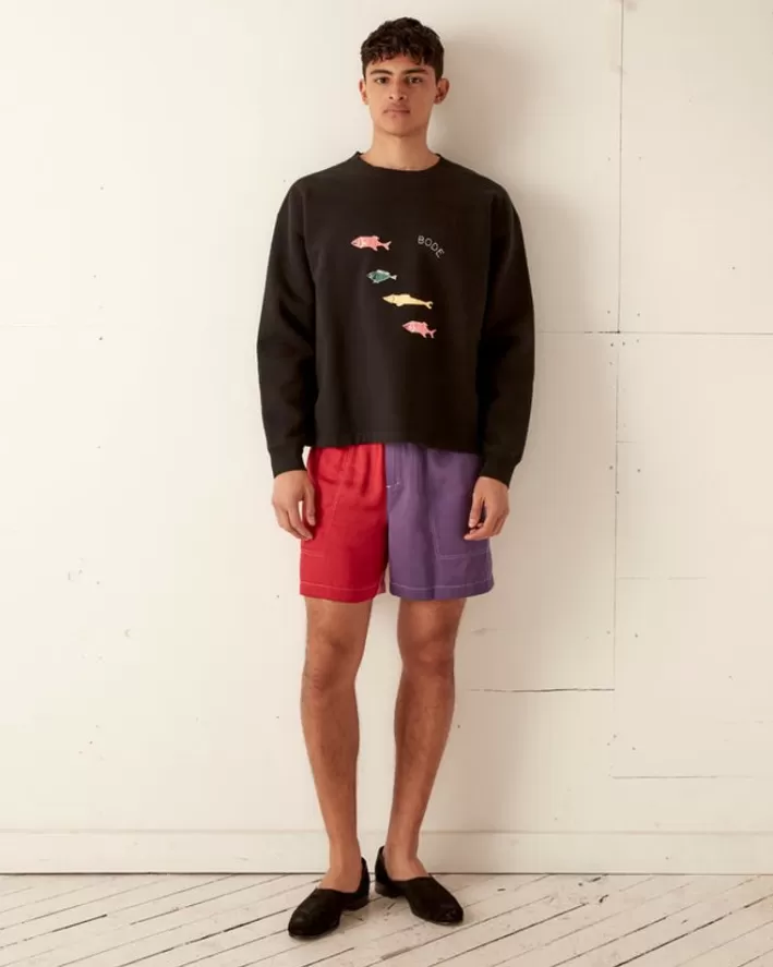 Men BODE Cut & Sew<Fish Crewneck