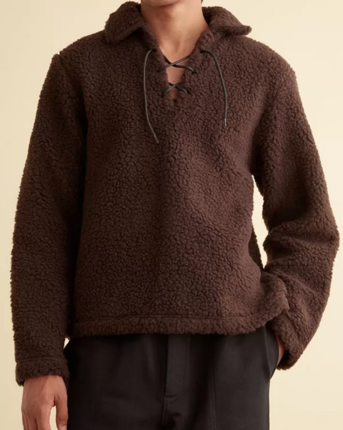 Men BODE Knitwear<Fleece Tie-Up Pullover - Dark