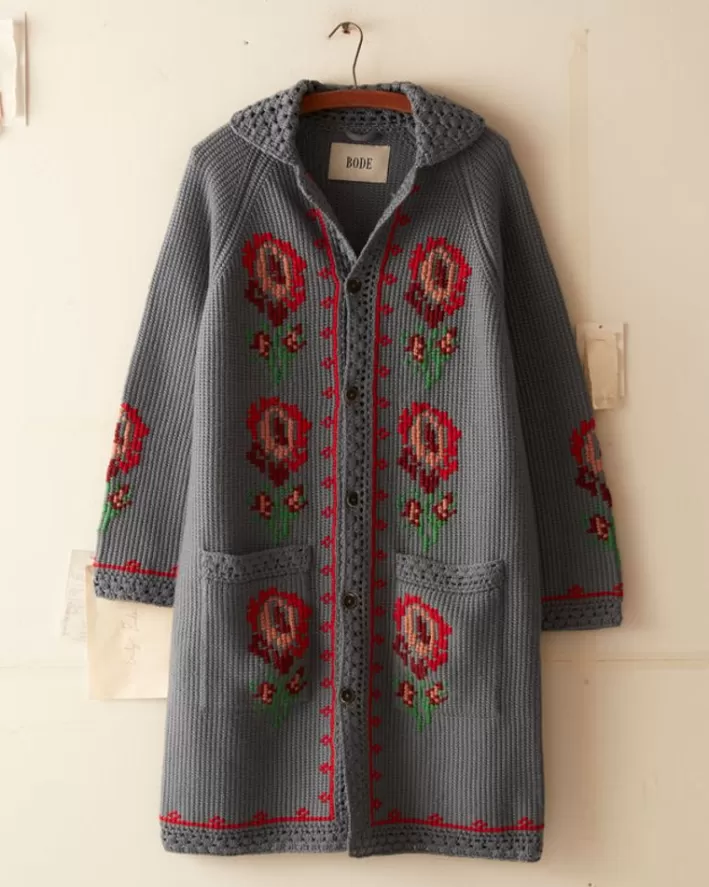 Men BODE Knitwear<Fleur Cross Stitch Cardigan