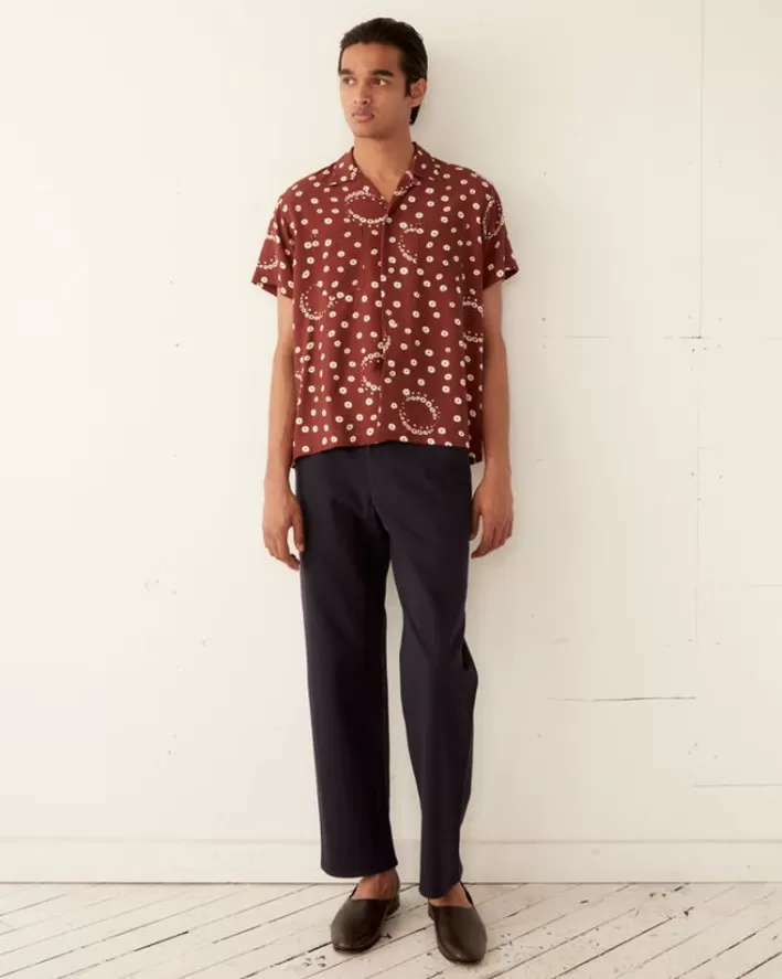 Men BODE Shirts<Fleur D'Air Short Sleeve Shirt