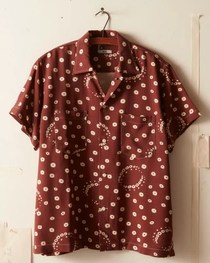 Men BODE Shirts<Fleur D'Air Short Sleeve Shirt