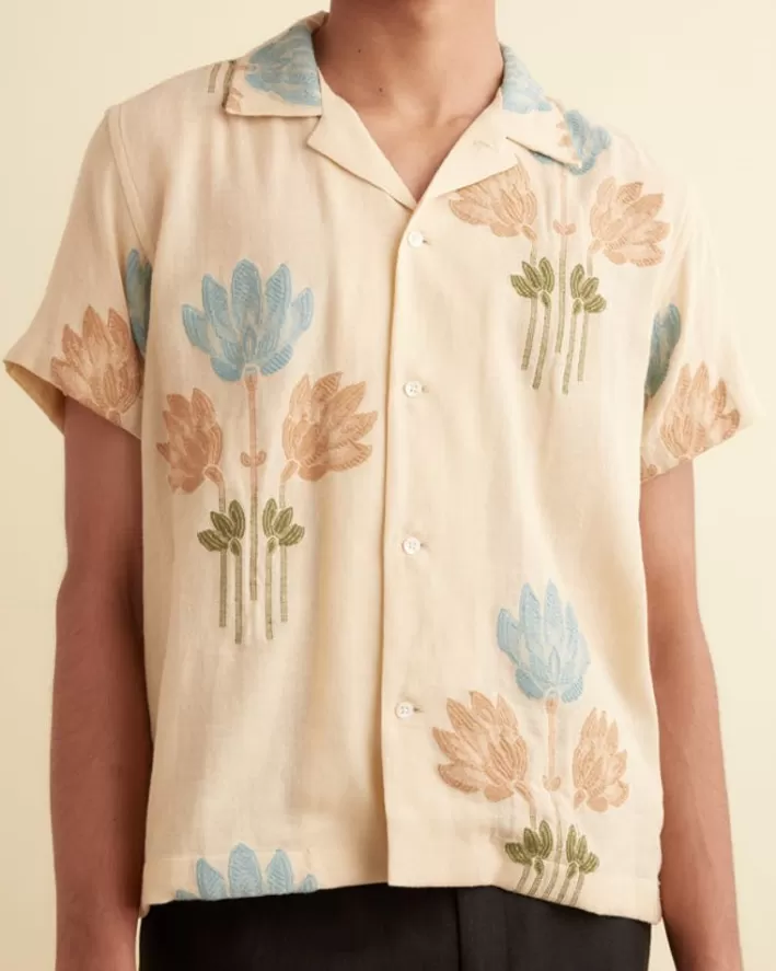 Men BODE Shirts<Full Bloom Short Sleeve Shirt