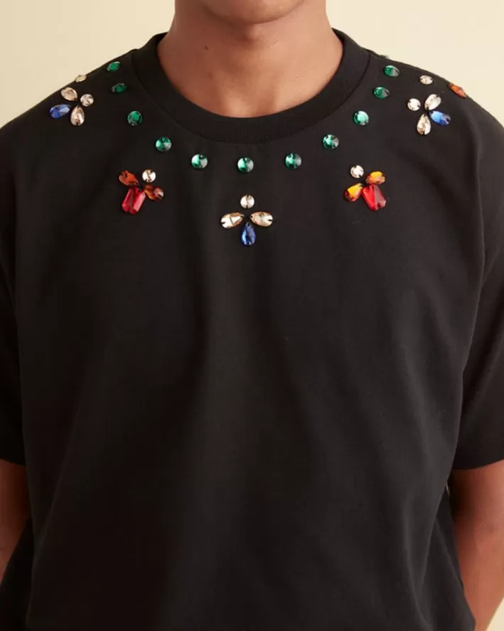 Men BODE Cut & Sew<Gem Necklace Tee