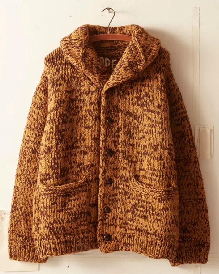 Men BODE Knitwear<Gluckow Cardigan - Brown Yellow