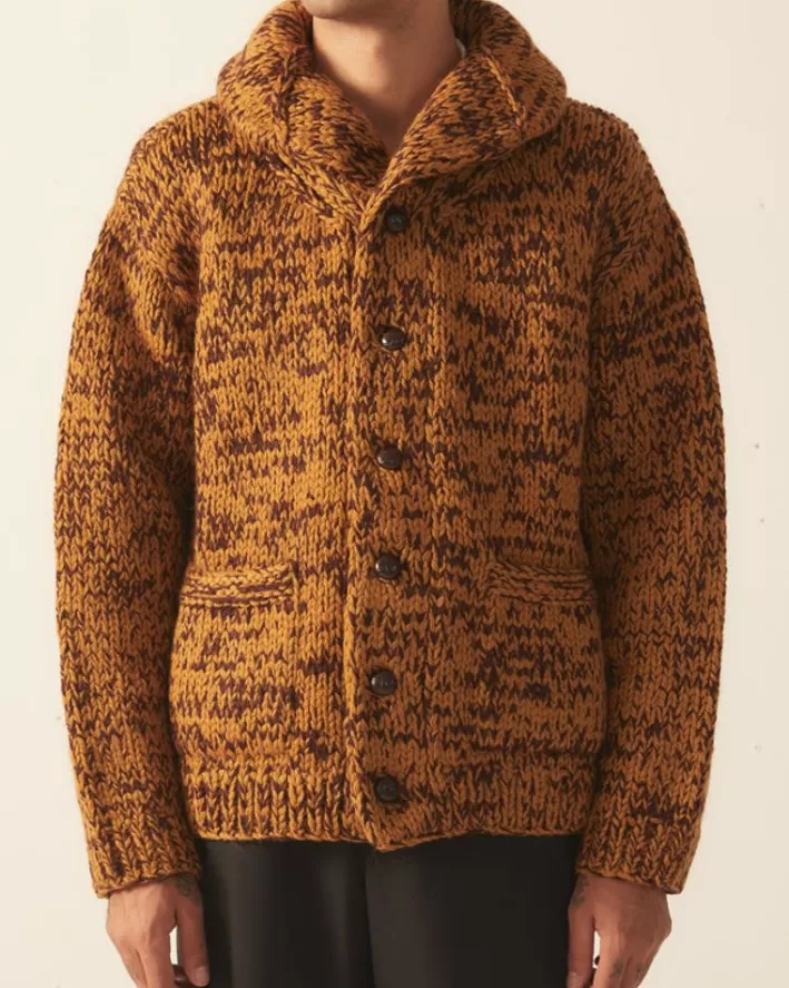 Men BODE Knitwear<Gluckow Cardigan - Brown Yellow