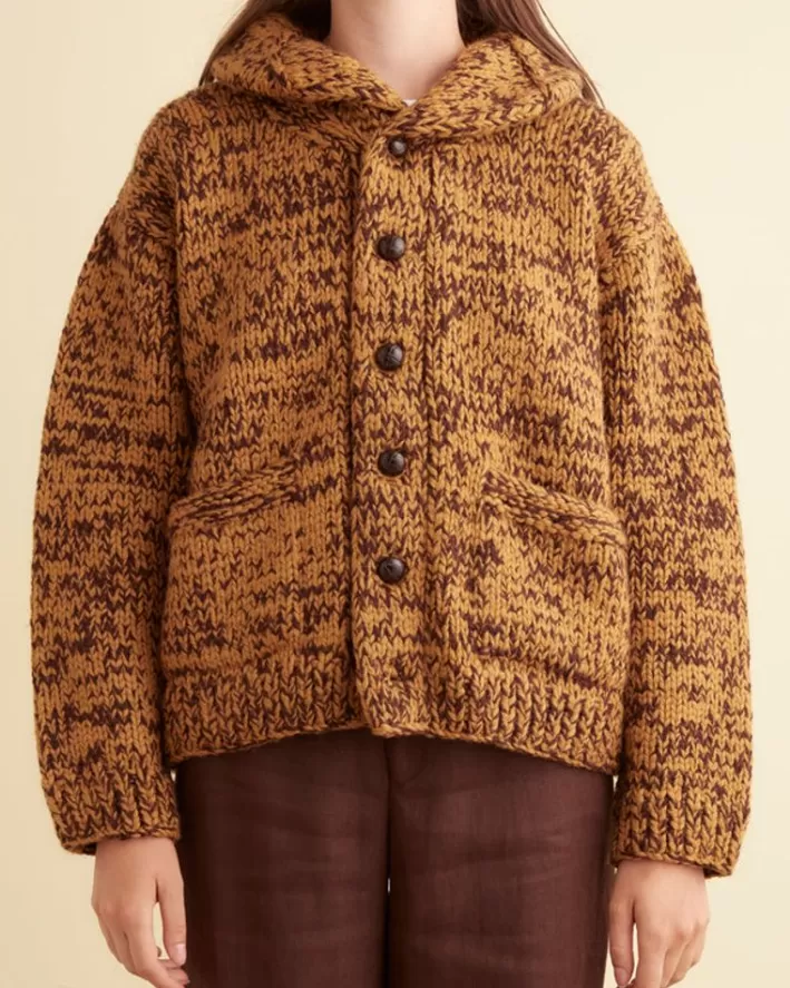 Women BODE Knitwear<Gluckow Cardigan - Brown/Yellow