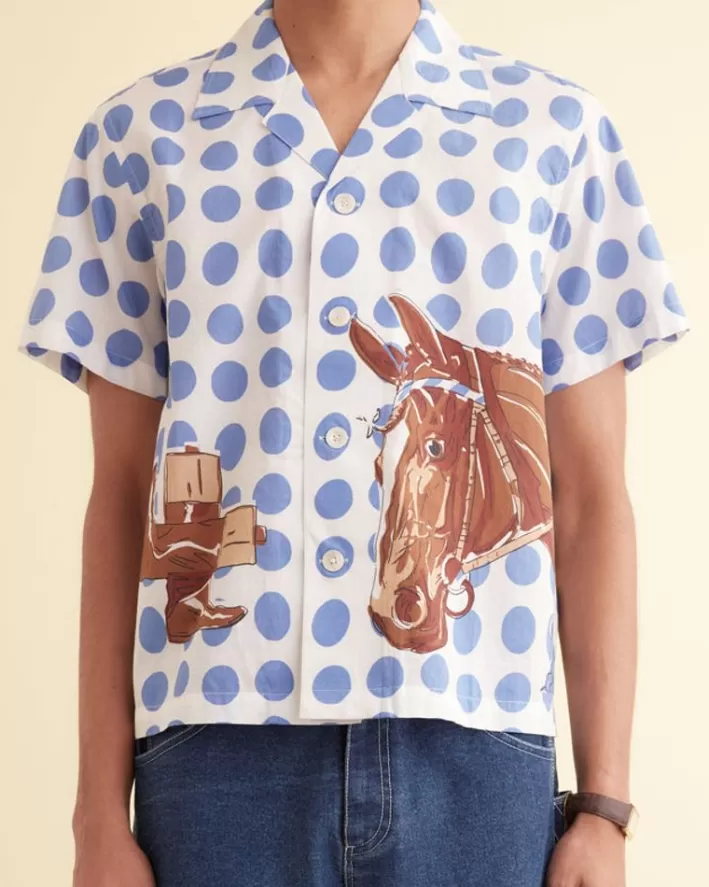 Men BODE Shirts<Jockey Dot Short Sleeve Shirt