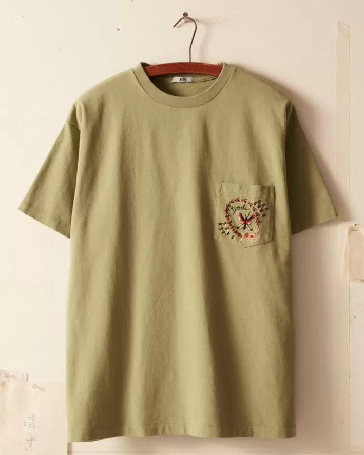 Men BODE Cut & Sew<Leafwing Pocket Tee - Mint