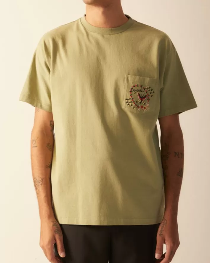 Men BODE Cut & Sew<Leafwing Pocket Tee - Mint