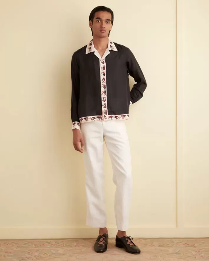 Men BODE Trousers & Pants<Linen Suiting Trousers - Ivory