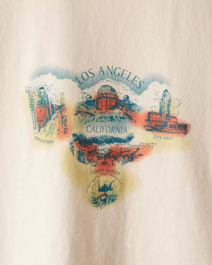 Men BODE Cut & Sew<Los Angeles Souvenir Tee Shirt