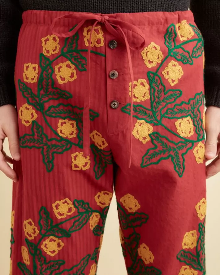 Men BODE Trousers & Pants<Marigold Wreath Pajama Pants