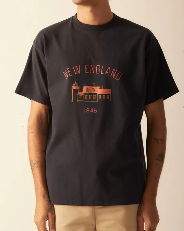 Men BODE Cut & Sew<New England Tee - Midnight