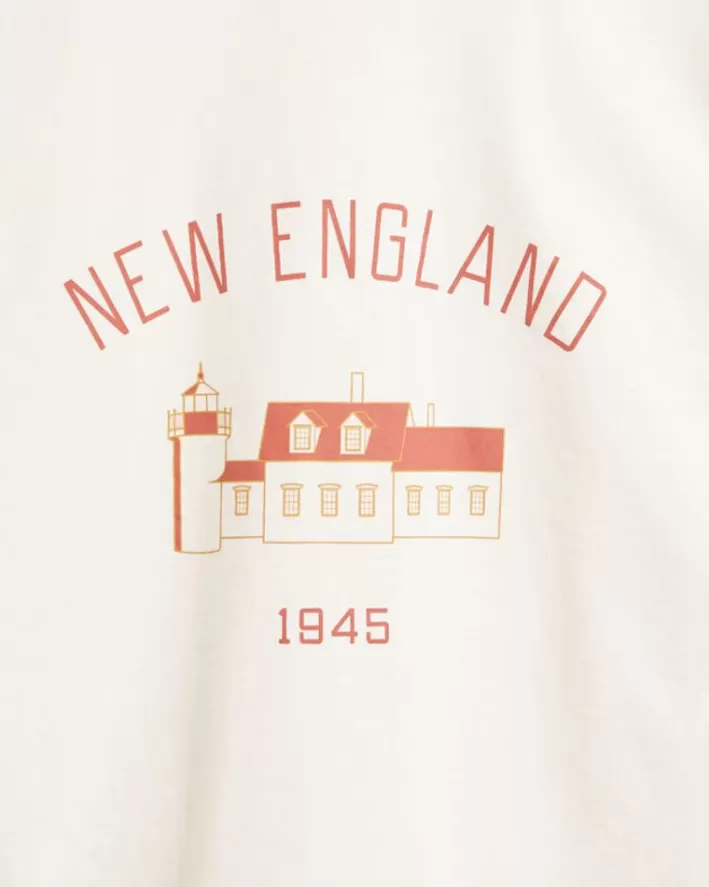 Men BODE Cut & Sew<New England Tee - White