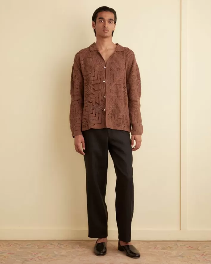 Men BODE Knitwear<Overdye Crochet Shirt