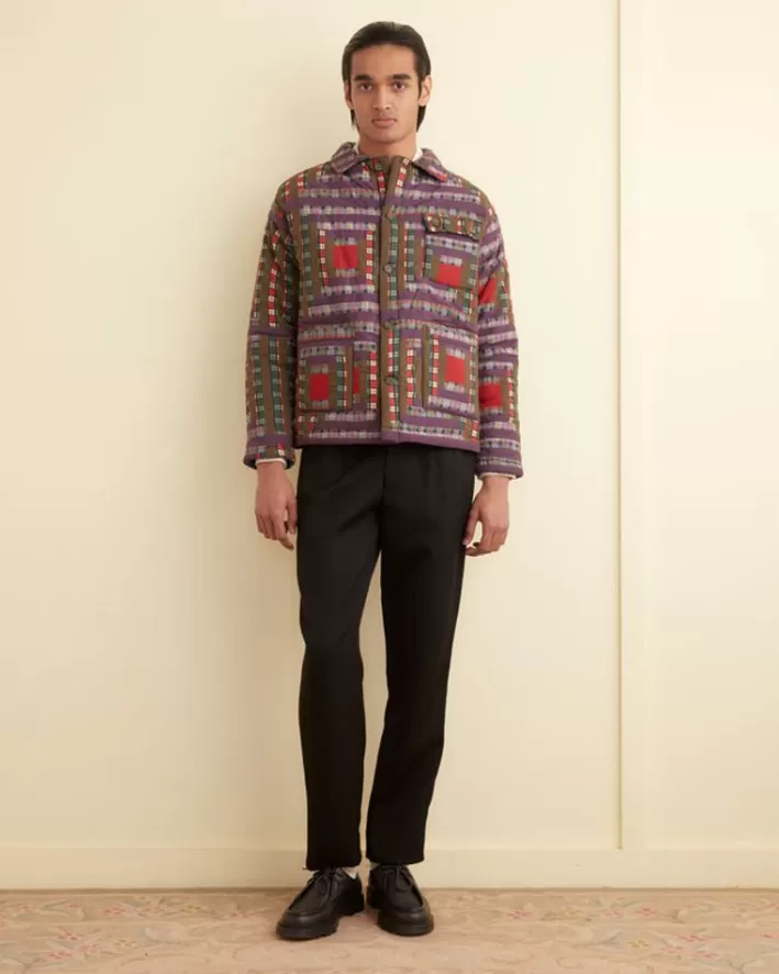 Men BODE Outerwear<Plaid Log Cabin Quilt Jacket